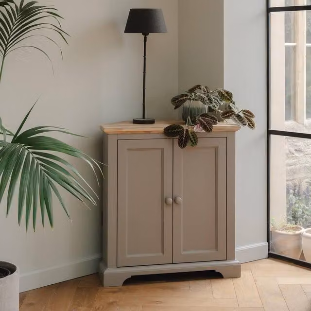 Statement Furniture Florence Corner Sideboard in Truffle, W78 x D35 x H85 cm – 1