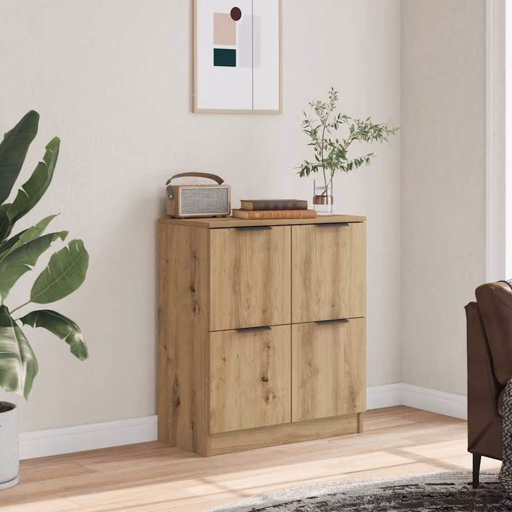 Berkfield Home Artisan Oak Sideboard in Brown, W/D/H: 60 x 30 x 70 cm – 2