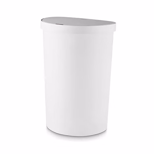 Tower White Plastic Sensor Recycling Bin, H: 61.5 cm, W: 30.0 cm – 1
