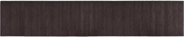 Berkfield Home Rectangular Bamboo Rug in Dark Brown, W: 60 cm, L: 300 cm