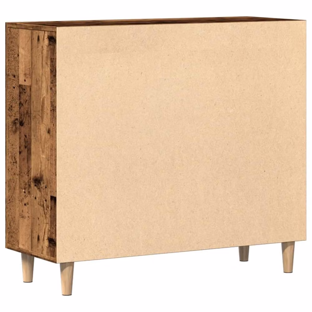 Berkfield Home Rustic Old Wood Sideboard in Brown, W/D/H: 90 x 34 x 80 cm – 5