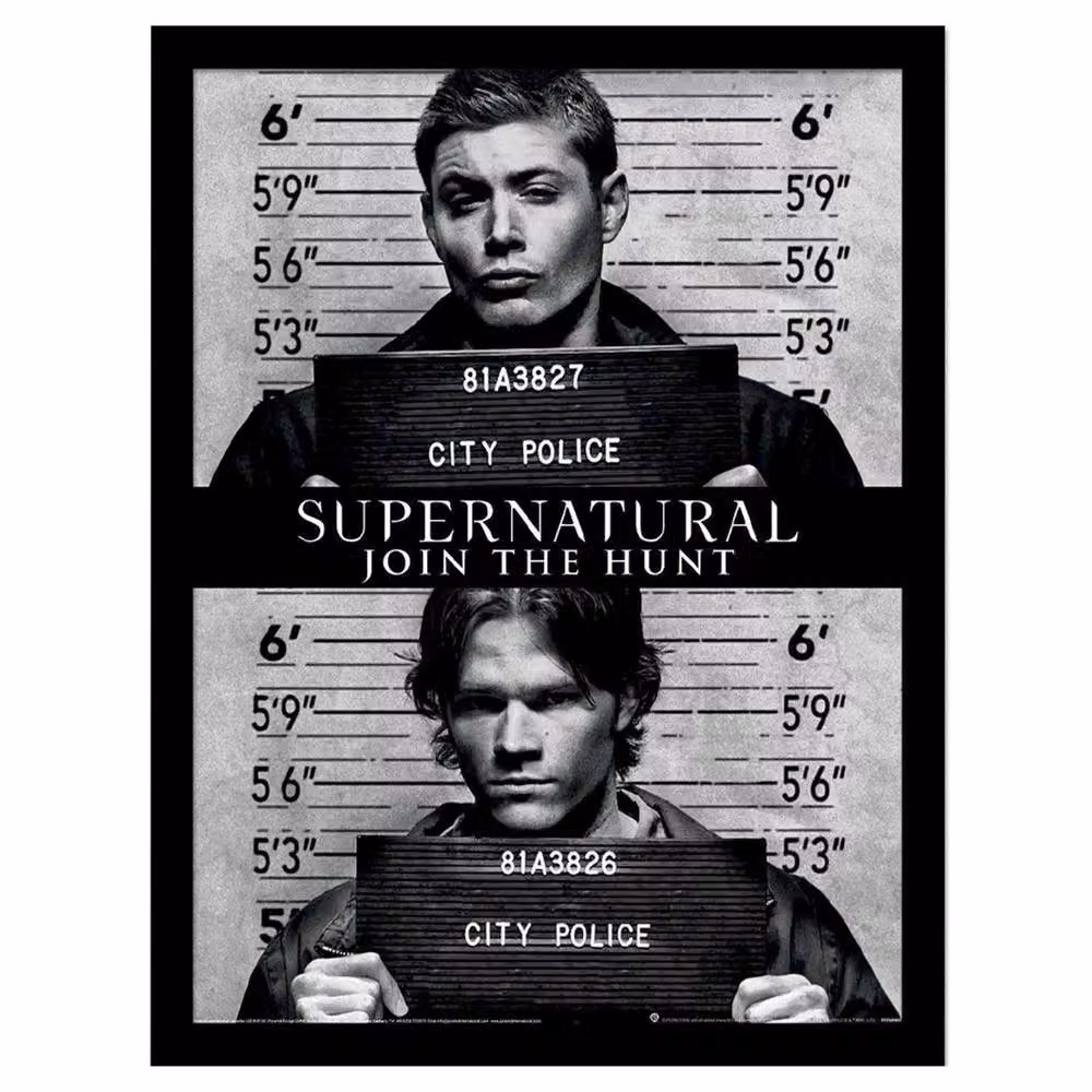 Supernatural City Police Framed Paper Poster in Black – 2