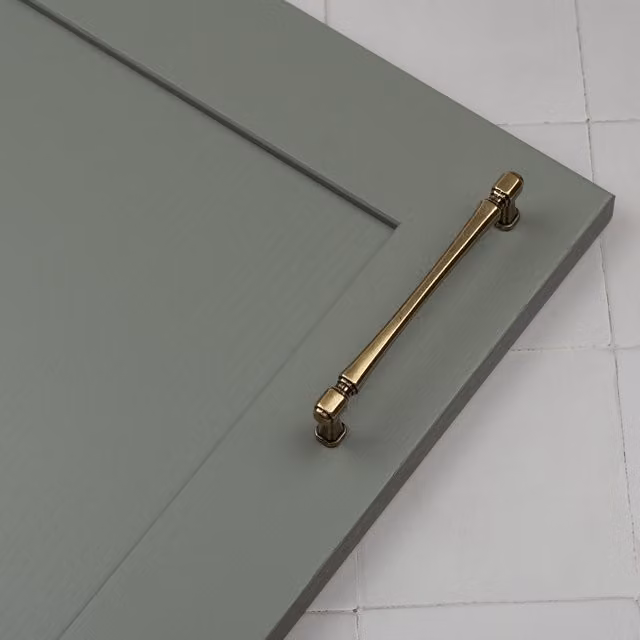 Handle & Home Slim Broad Design Cabinet Handle in Antique Brass, 143mm
