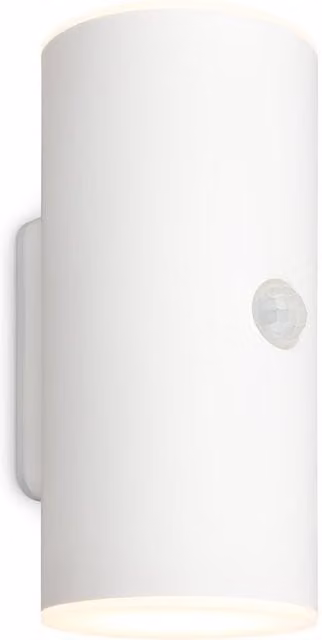 Briloner Rechargeable LED Outdoor Wall Lamp with Motion and Dusk Sensor, White, H x W x D: 15.5 x 7 x 8.5 cm – 1