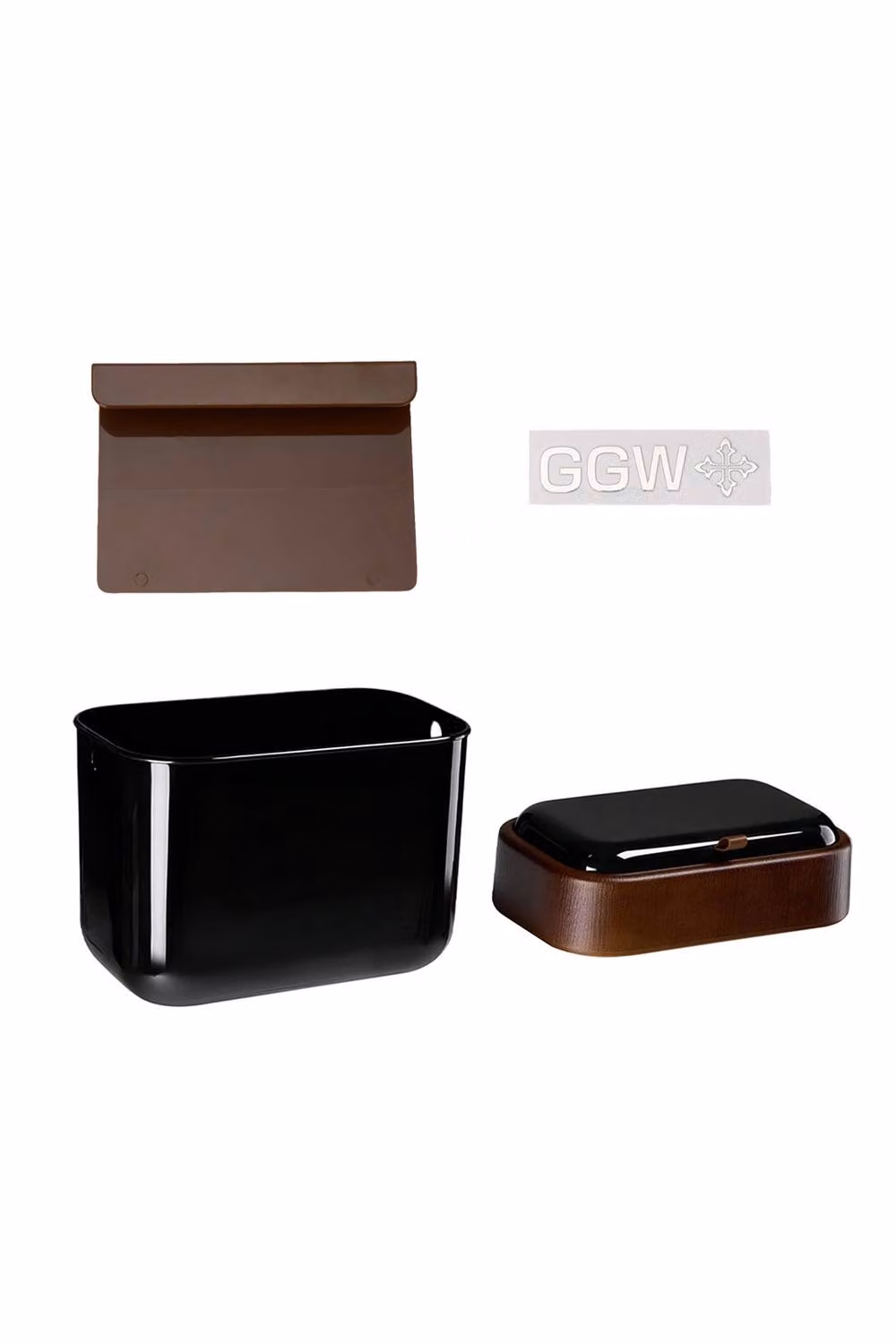 Living and Home 7L Wall Mounted Hanging Trash Bin with Flip Lid in Black – 5