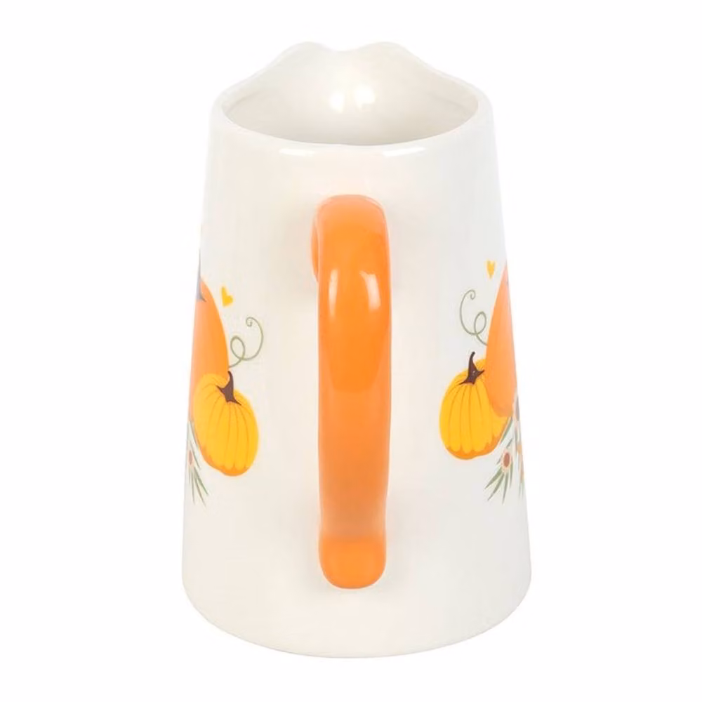 Uniqueful Autumn Pumpkin Ceramic Flower Jug in Orange and Multicolour – 2