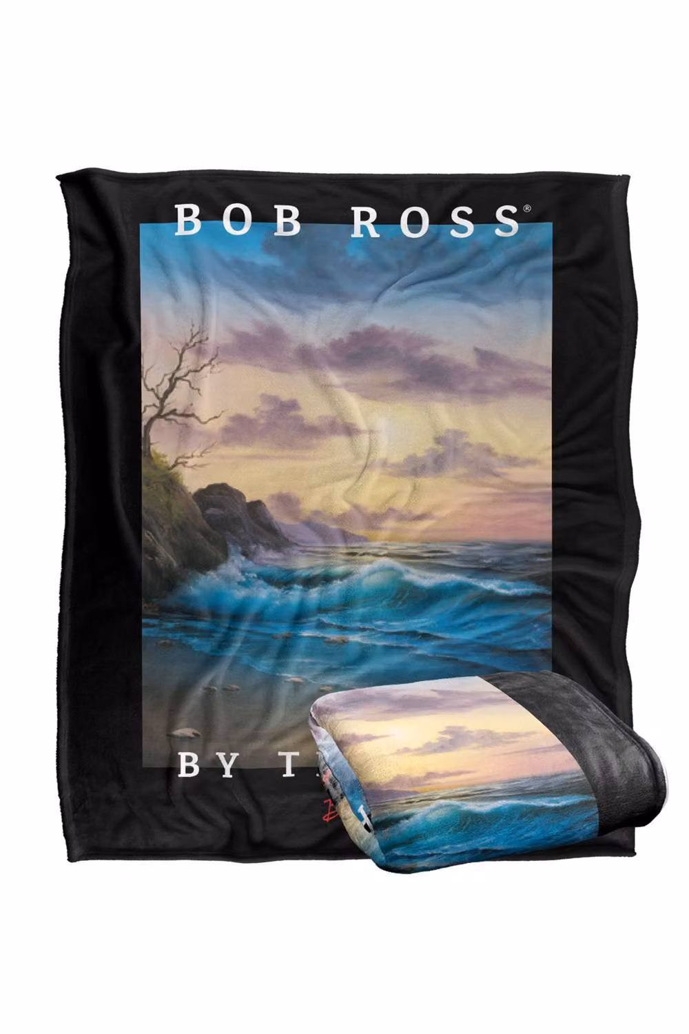 Bob Ross By The Sea Extra Large Silky Touch Super Soft Fluffy Polyester Throw Blanket in Multicolour – 2