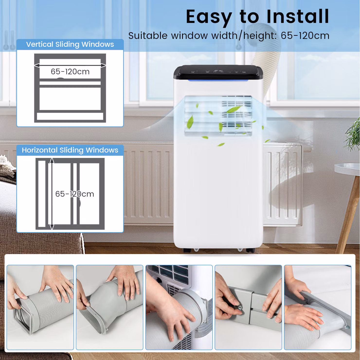 Costway Smart Wifi Control Monobloc Air Conditioner in White – 2