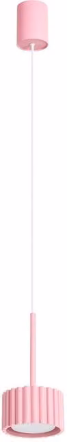 Sollux Lighting minimalist Pink cylinder Pendant lamp W/D/H: 125 x 10 x 10 cm