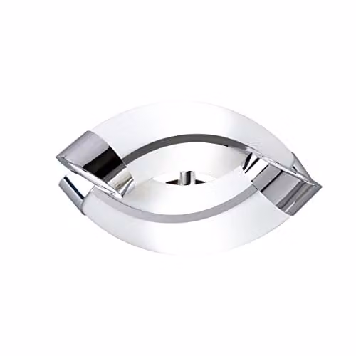 Netlighting Guss Modern Wall Lamp with 2 E27 Lights in Polished Chrome and White