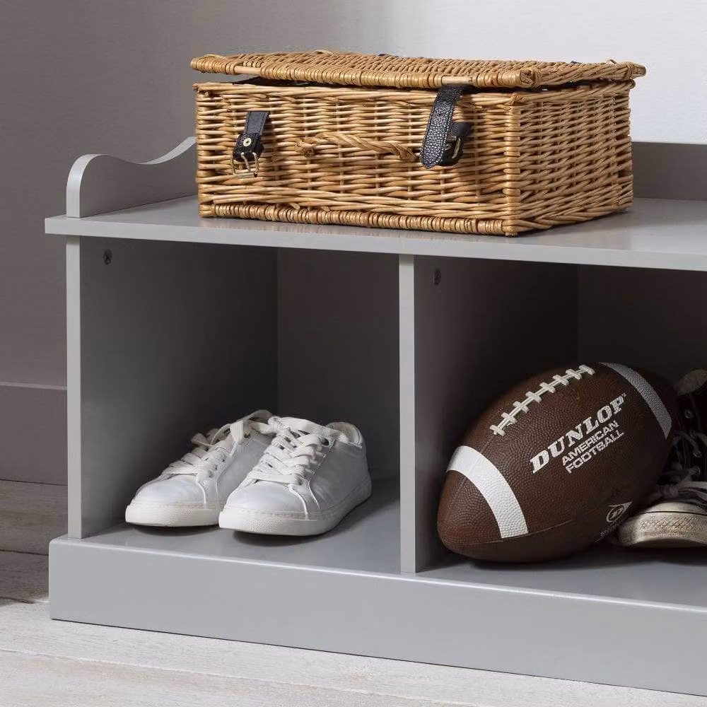 Nöa and Nani Stockholm Storage Bench in Grey Fabric – 2