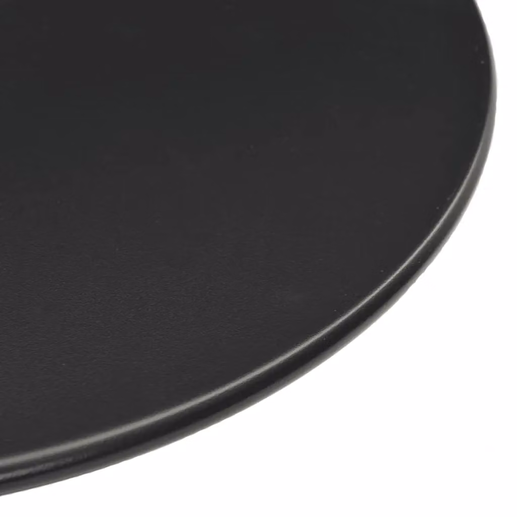 Berkfield Home Round Garden Table in Black Steel, W/D/H: 60 x 60 x 105 cm – 3