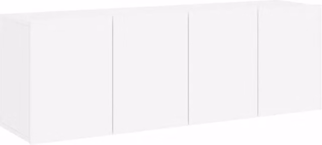 Berkfield Home Wall-mounted TV Cabinets, 2 Piece Set, White, W/D/H: 60 x 30 x 41 cm