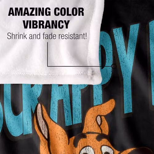 LOGOVISION Scooby Doo Scrappy Kids Super Soft Silky Touch Fleece Throw Blanket, Multicolour, W: 127.0 cm x L: 152.4 cm – 2