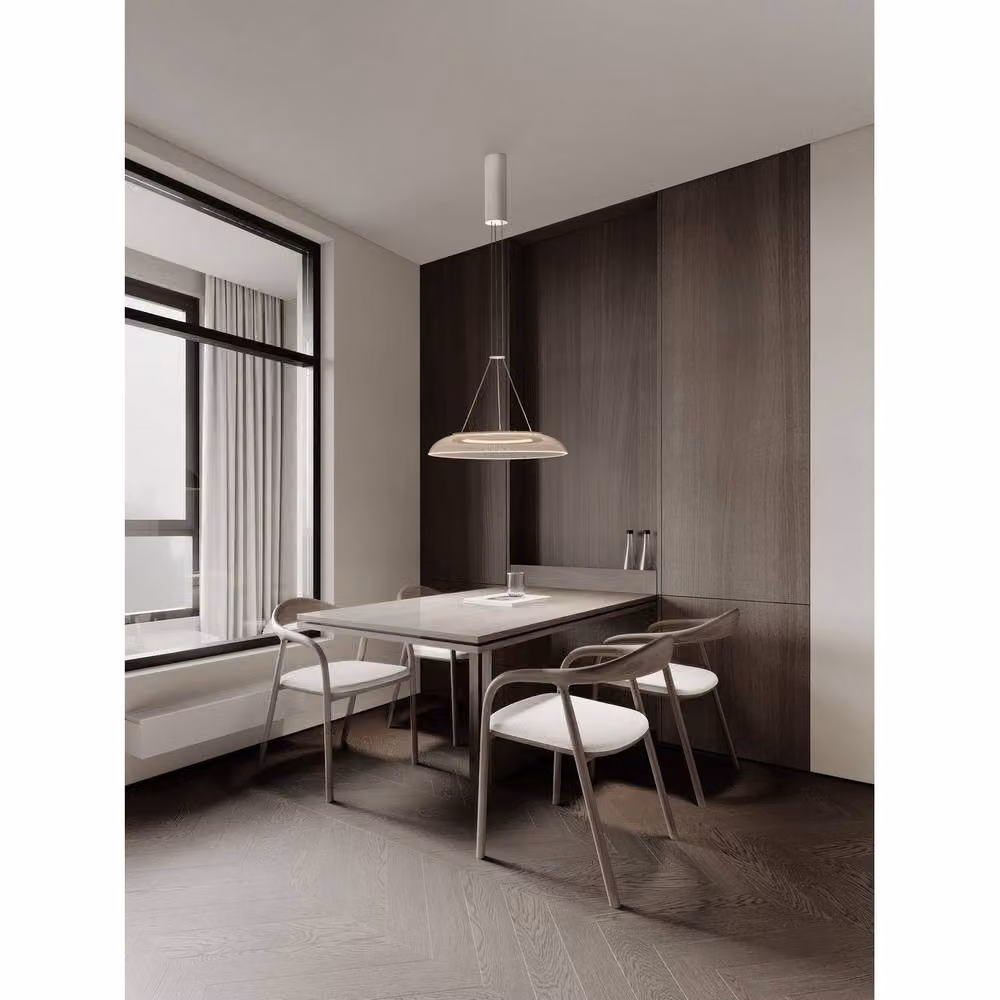 Netlighting Mantle 40cm Suspended LED Pendant Light in White, 22W, 1470lm, 3000K Warm White – 2