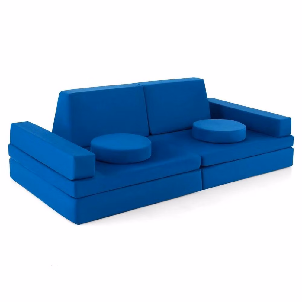 Kelvenix Modular Convertible Foam Folding Sofa in Blue – 5