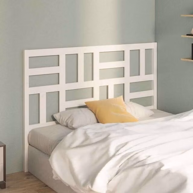 Berkfield Home Beautiful White Solid Wood Pine Bed Headboard W/D/H: 166 x 4 x 104 cm – 1