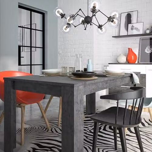 Furniture To Go Zingaro Extendable Rectangular Dining Table in Grey