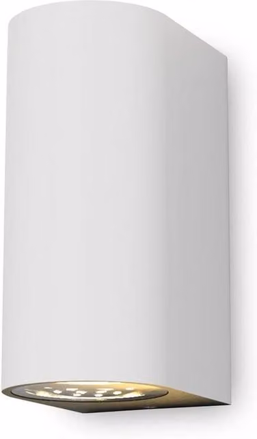 B.K.Licht White Modern Up and Down LED Wall Light for Garden and Terrace with GU10 Bulbs