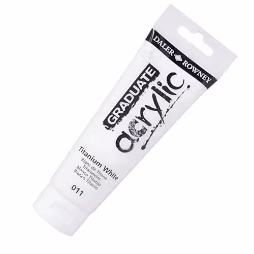 Daler-Rowney Graduate Acrylic Paint Titanium White, 120 ml