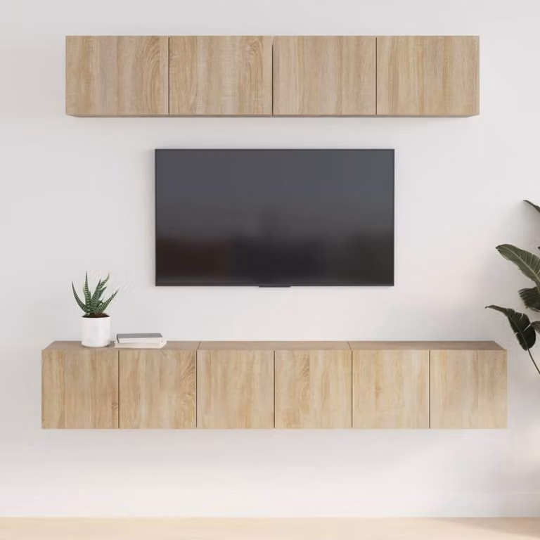 Berkfield Home Classic 5 Piece TV Cabinet Set in Brown Sonoma Oak
