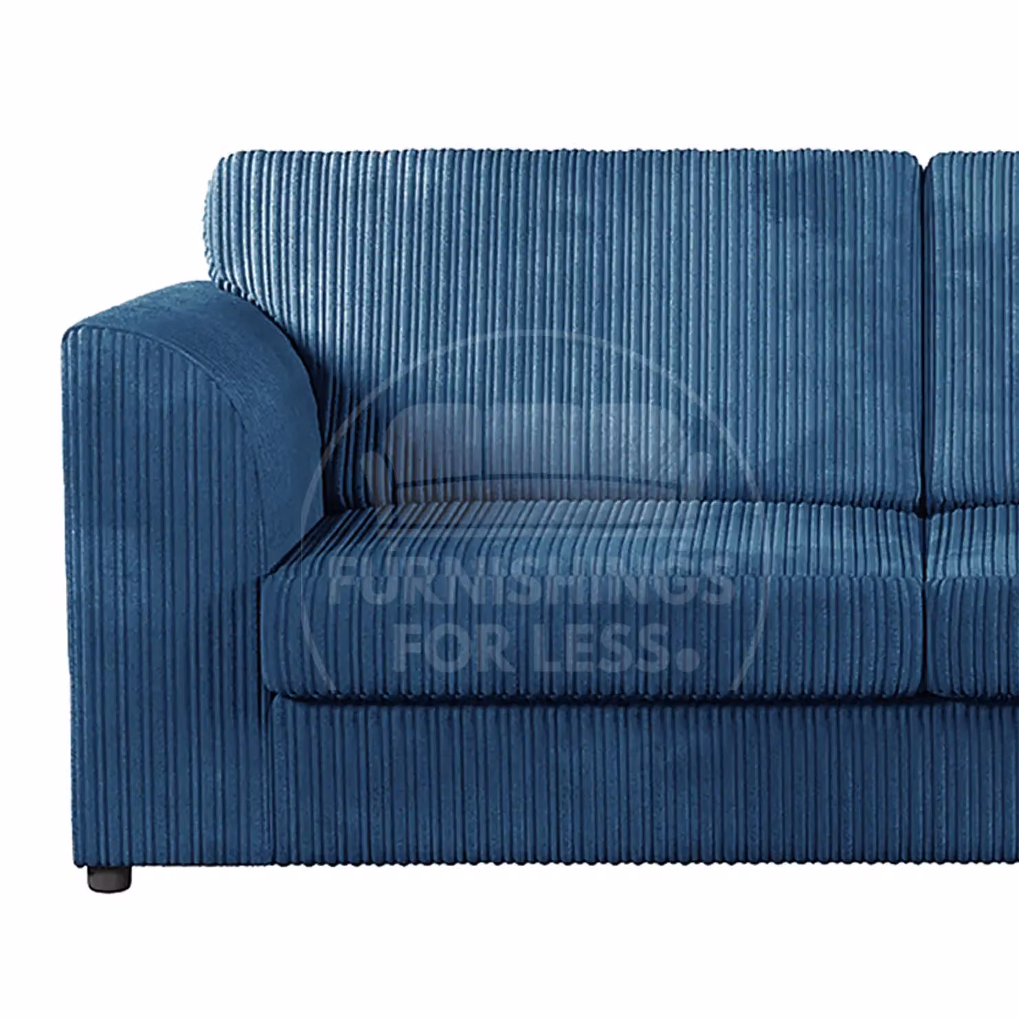 Furnishings For Less UK Luxor 4 Seater Corner Sofa, Right Hand Facing, Blue Jumbo Cord – 2