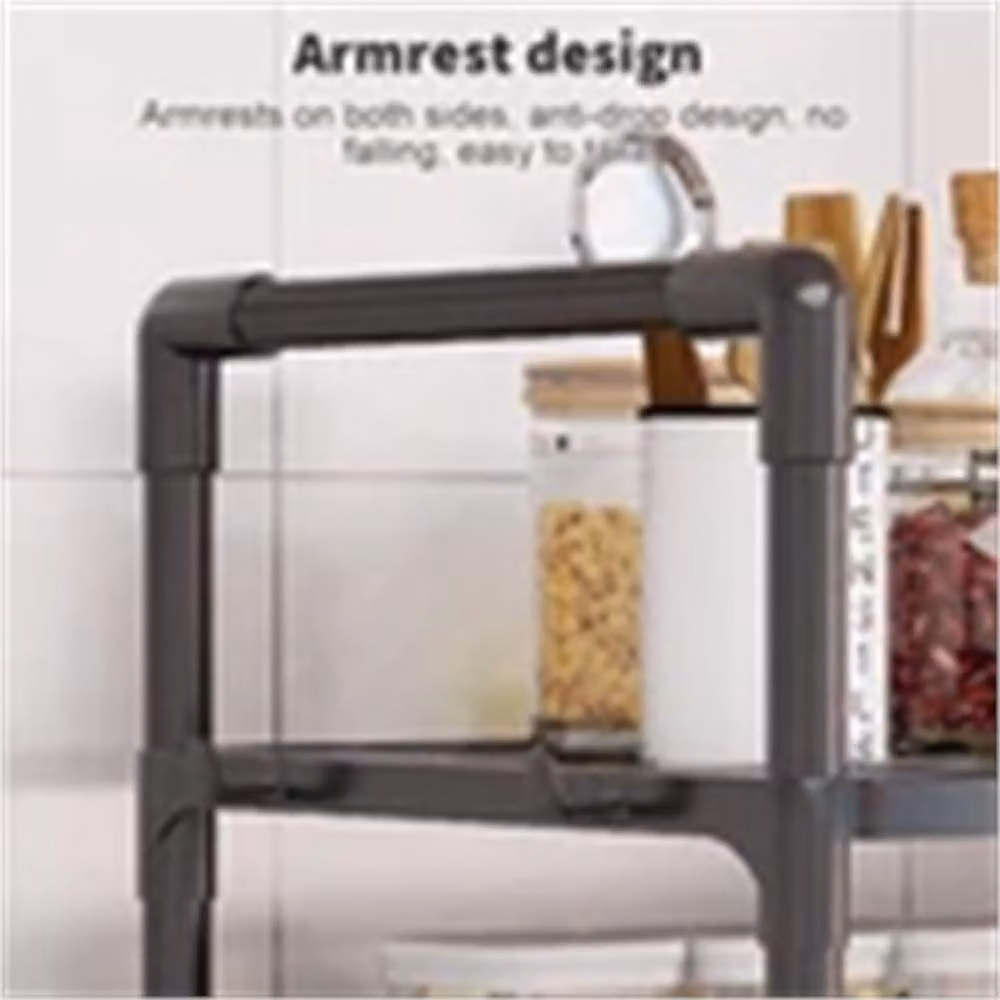 Nordara 2-Tier Black Metal Kitchen Corner Shelf Stand W/D/H: 40 x 40 x 48 cm – 5