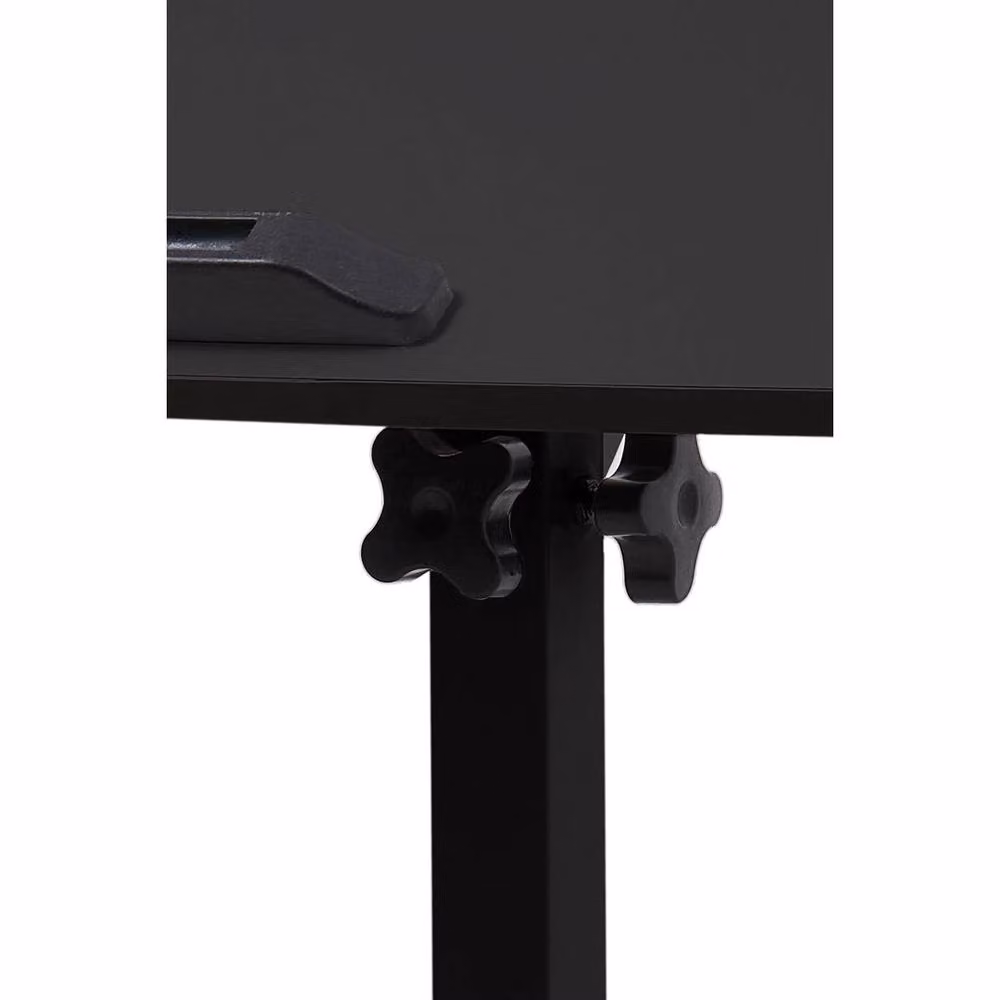 NESTLUNE Black Adjustable Height Over Bed Table and Hospital Sofa Table, W: 100 cm, D: 15 cm – 4