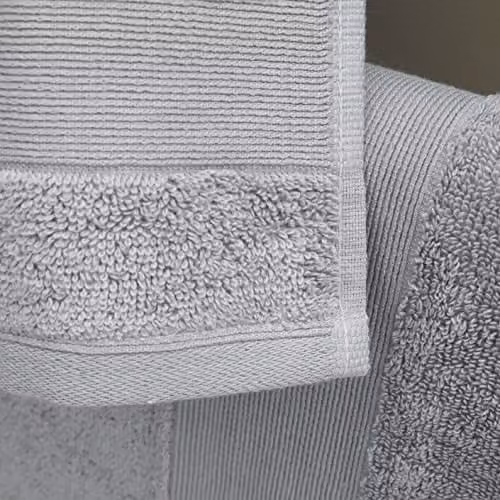 Catherine Lansfield Anti Bacterial Cotton Bath Sheet Towel Set, Silver Grey, 2 Pack – 2