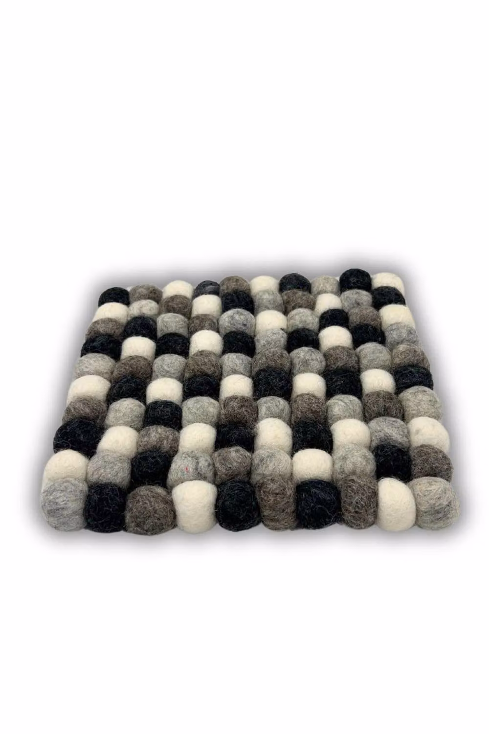 KDMD Grey Felt Ball Square Coasters, Set of 4 – 2
