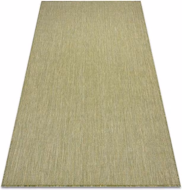 RugsX Sion Green Flat Weave Rectangular Rug, W: 140 cm, D: 190 cm
