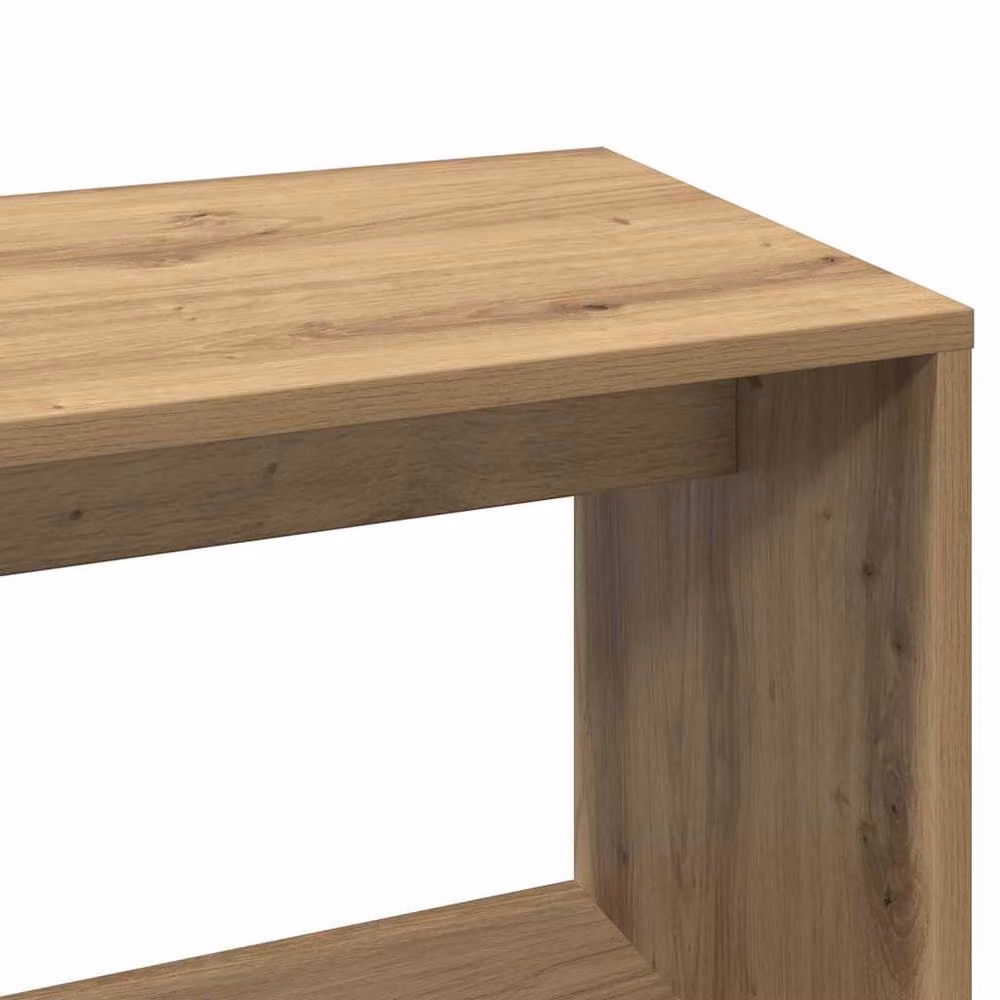 Berkfield Home Artisan Oak Corner Desk in Brown, W/D/H: 200.5 x 50 x 76 cm – 6