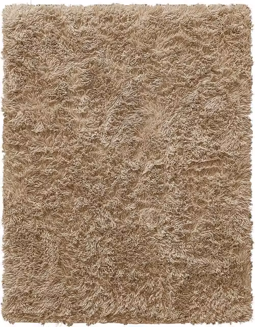 Velosso Supersoft Shaggy High Pile Rug in Beige and Yellow, W: 80 cm, L: 150 cm