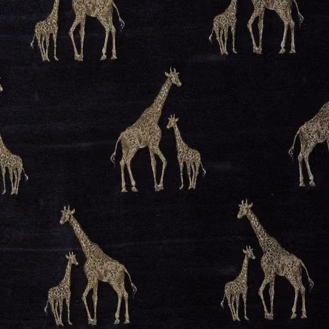 Terrys Giraffe Graphic Fabric Adult T-shirt in Black