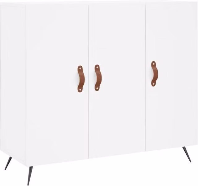 Berkfield Home Modern White Sideboard, W/D/H: 90 x 34 x 80 cm – 1