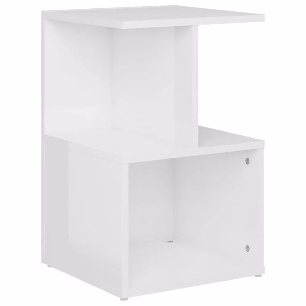 Berkfield Home High Gloss White Bedside Cabinet, W/D/H: 35 x 35 x 55 cm – 2
