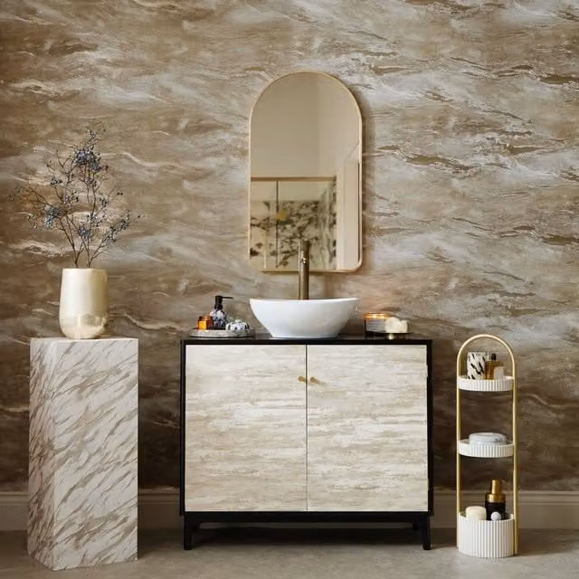 I Love Wallpaper Nirvana Abstract Metallic Wallpaper in Grey