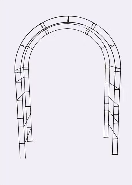 Poppyforge Paris Arch Climbing Frame in Black, W/D/H: 53 x 175 x 242 cm