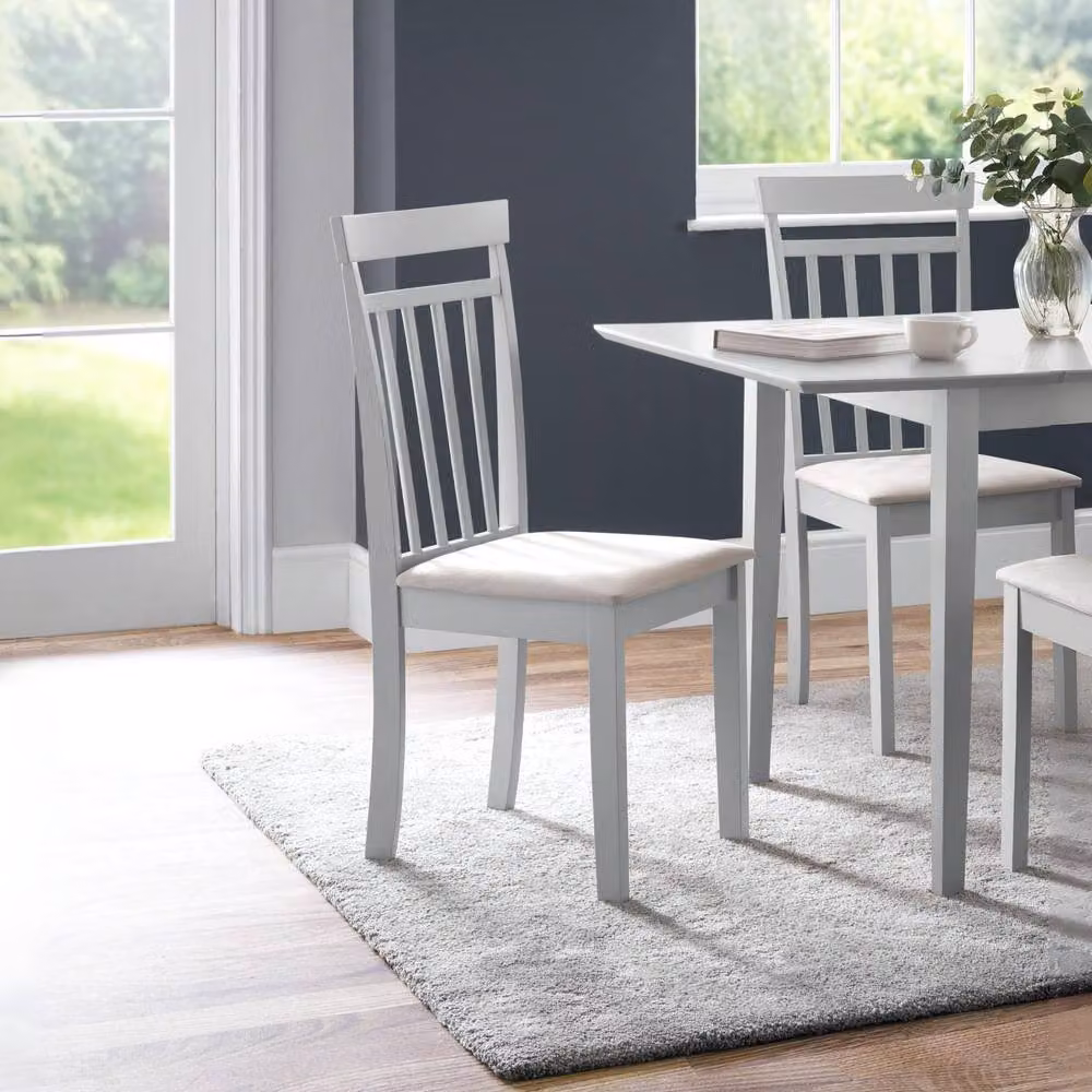 Cheshire Riverton Elegant Grey Fabric Dining Chairs - Set of 2 – 2