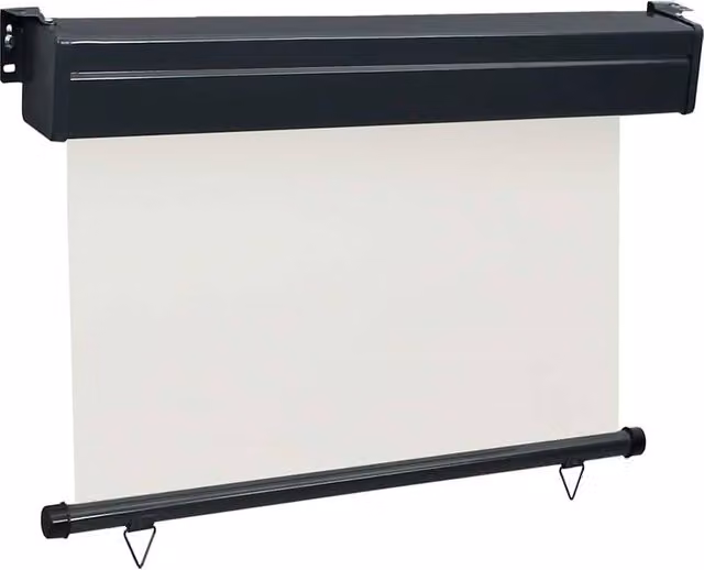 Berkfield Home Single Roller Balcony Side Awning in Cream, W: 105 cm, H: 250 cm