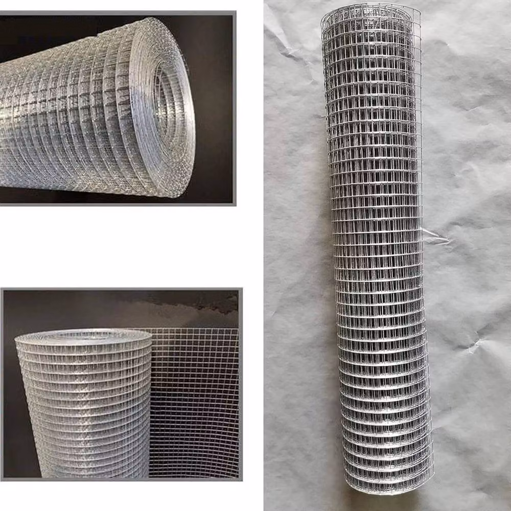 FLAVORA Silver Galvanised Steel Welded Wire Mesh Fence, 1 x 1 inch Mesh, W/H: 100 x 60 cm – 3