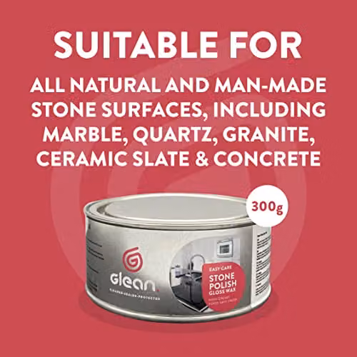 GLEAN Stone Polish Gloss Wax, 300g, Silver, Carnauba and Beeswax Blend for Natural and Man-Made Stone Surfaces – 4