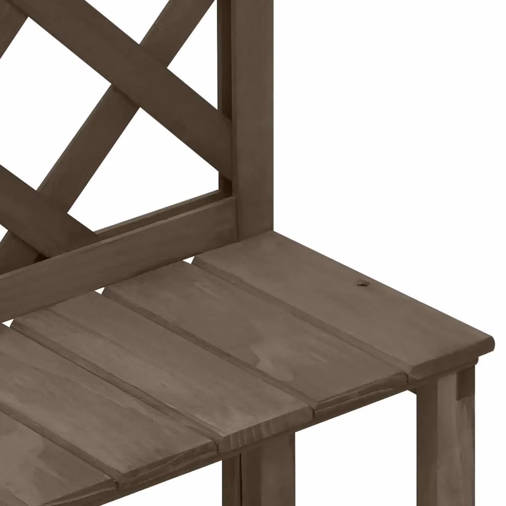 Berkfield Home Grey Wooden Plant Stand with Trellis, W/D/H: 70 x 42 x 115 cm – 3