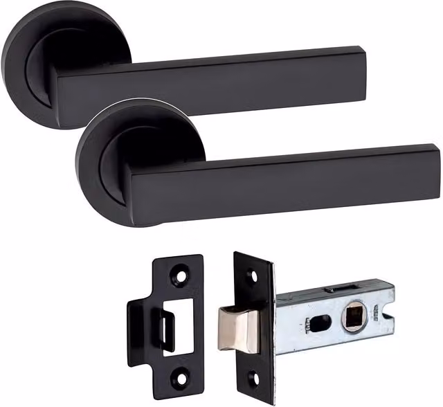 Golden Grace Matt Black Door Handles