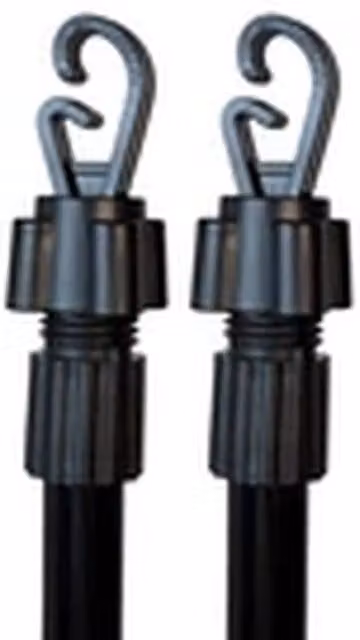 EONLION 2 Pack Heavy Duty Telescopic Washing Line Prop Poles in Black, Height: 260 cm – 1