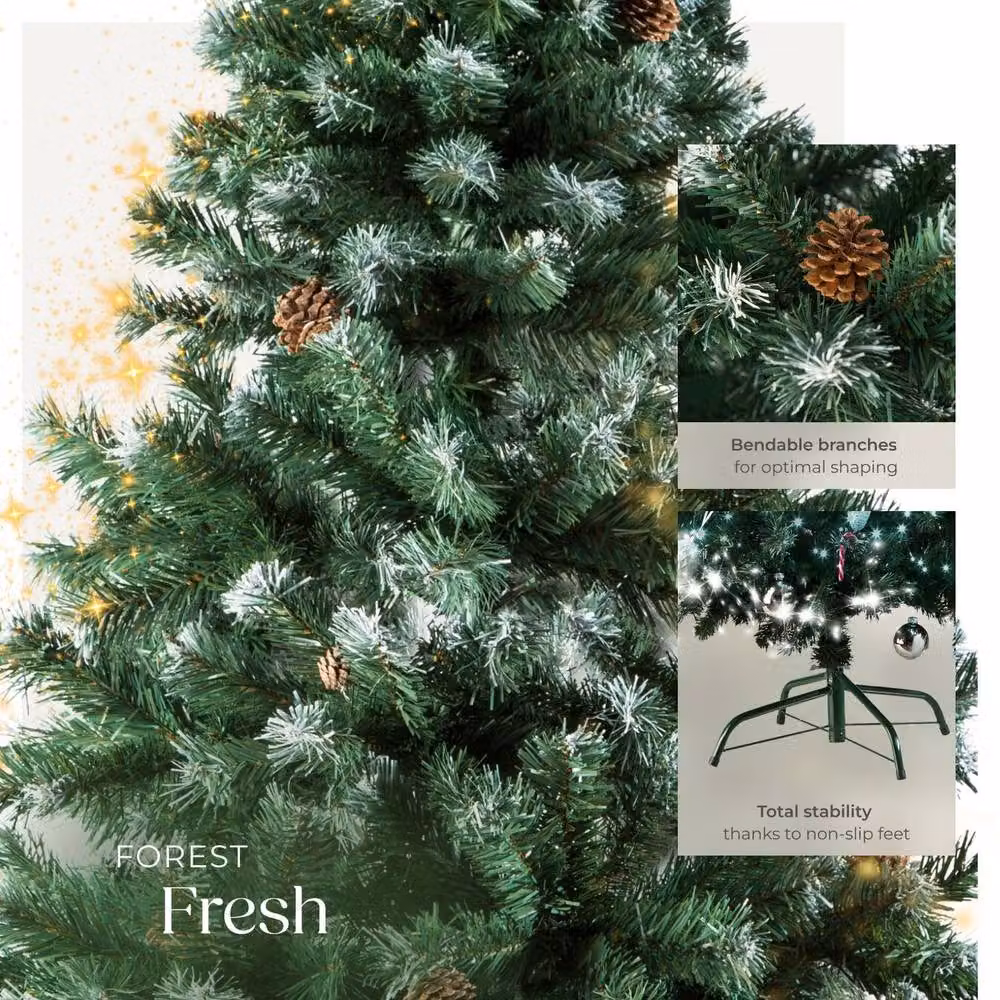 tectake Green Freestanding Christmas Tree, Height: 180 cm – 3