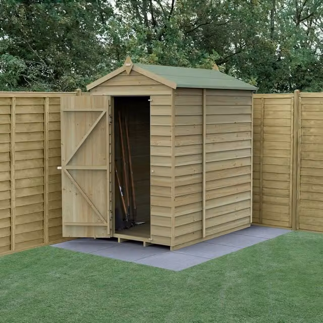 4LIFE Apex Wooden Garden Shed with Base in Brown