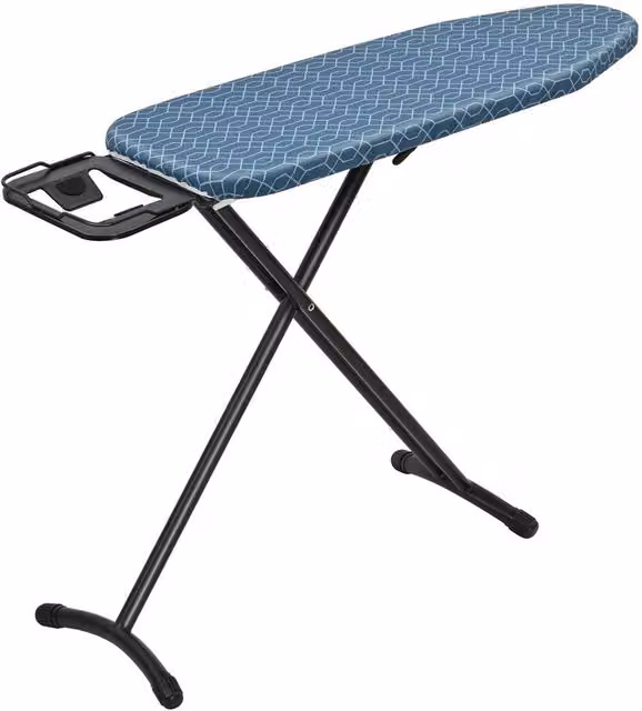Xample Lightweight Adjustable Folding Ironing Board with Iron Rest in Blue – 1