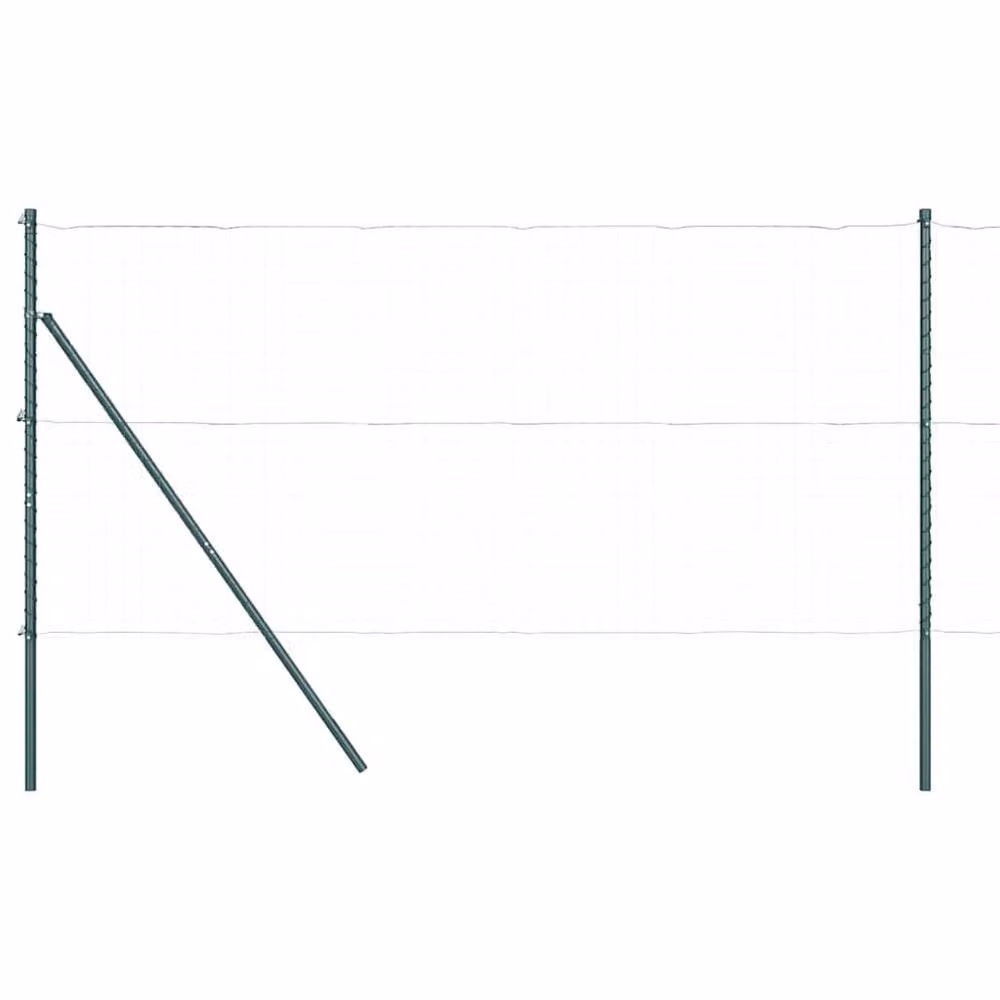Berkfield Home Green Galvanised Steel Round Fence Posts, 52 Pack, Height: 150 cm, Diameter: 32 mm – 3