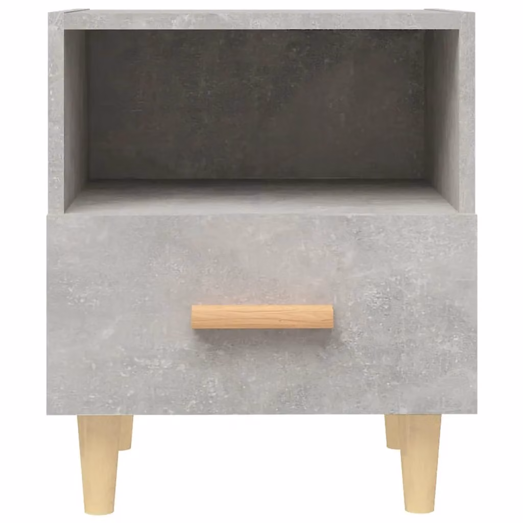 Berkfield Home Set of 2 Bedside Cabinets in Concrete Grey, W/D/H: 40 x 35 x 47 cm – 3